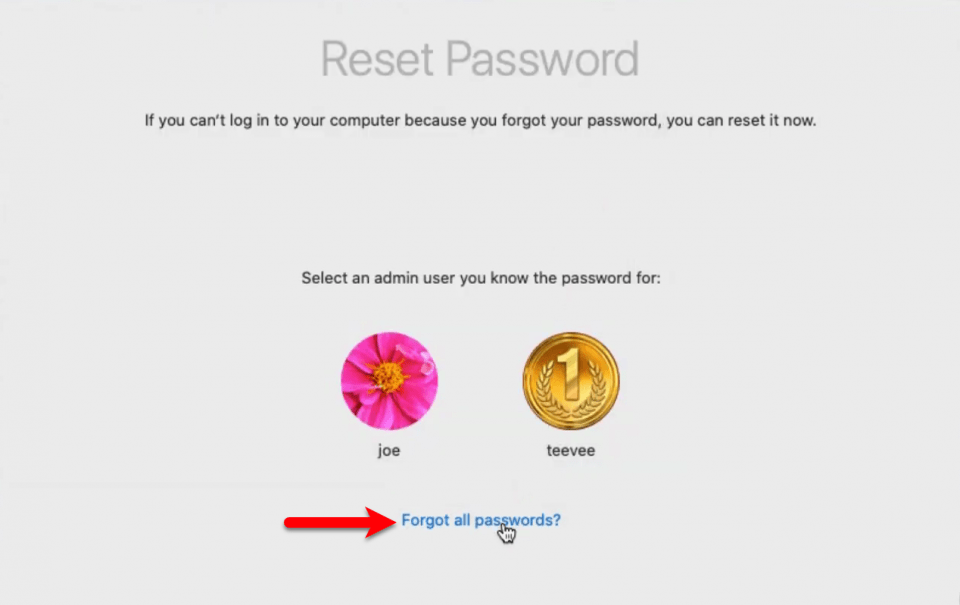 reset macbook pro password