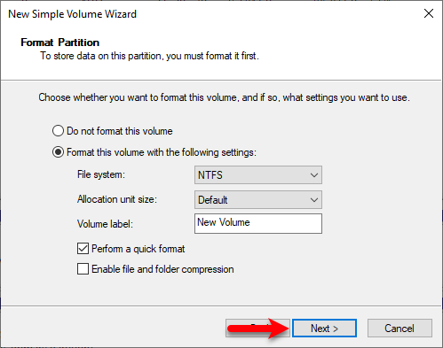 Format partition