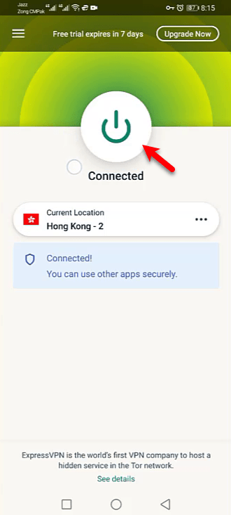 VPN connected