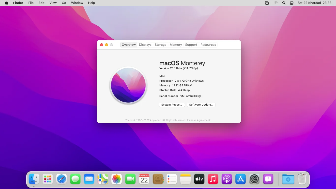 macOS Monterey full-screen