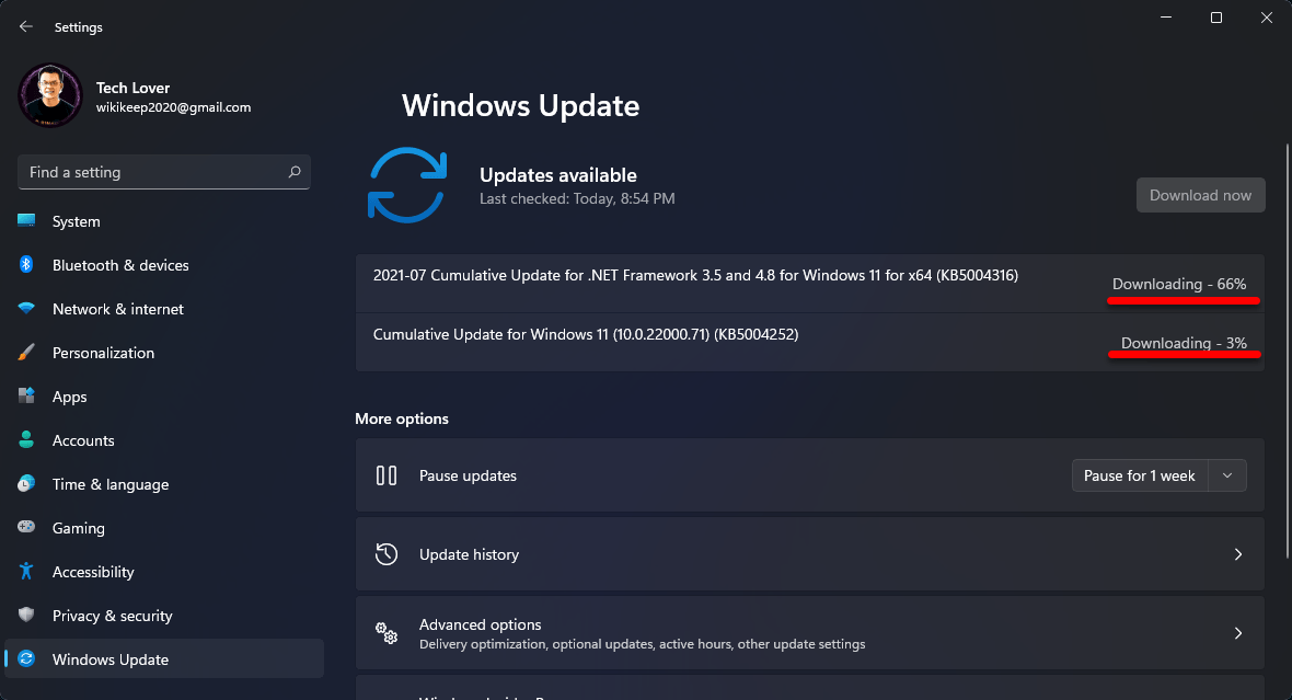 Downloading updates