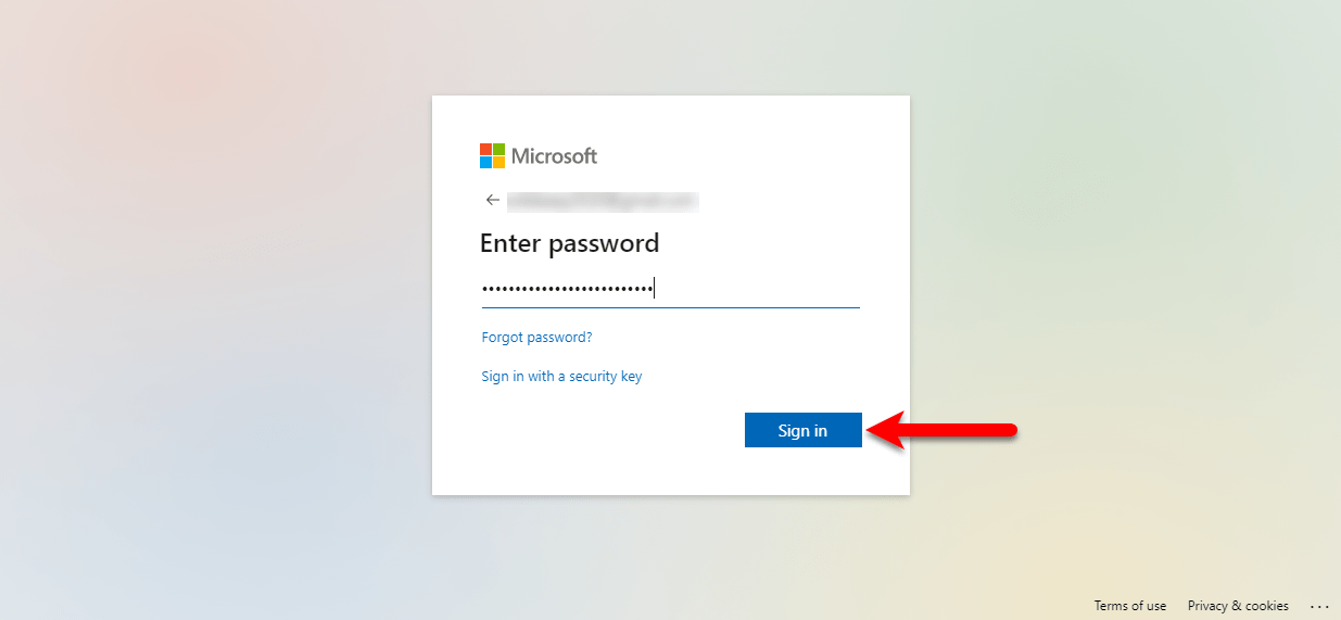 Enter your password