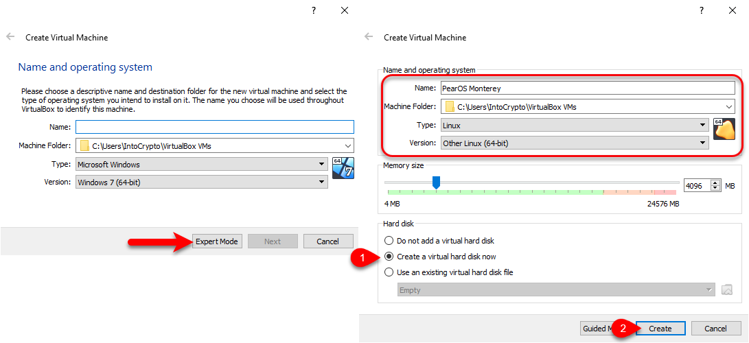 Virtual machine details