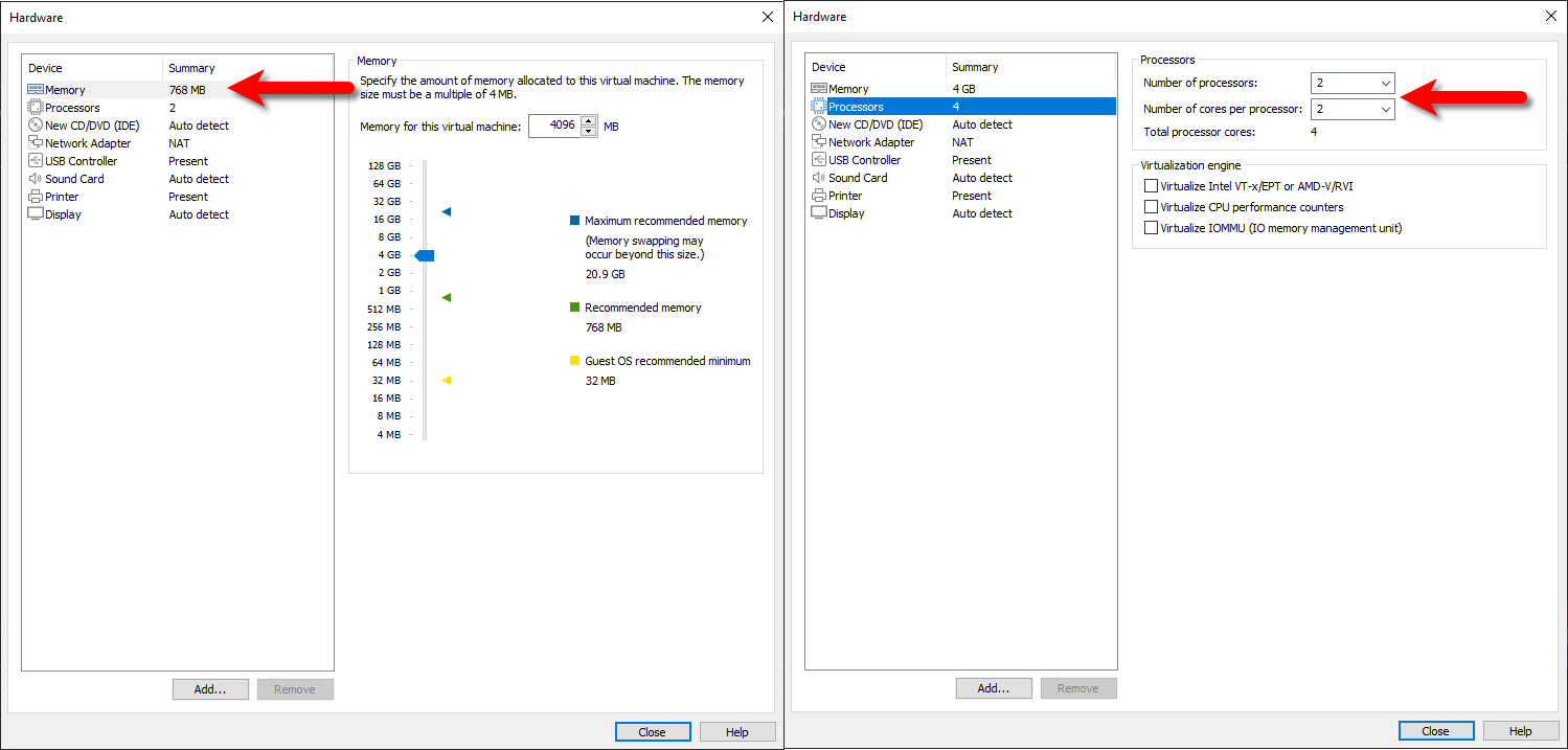 Increase memory size