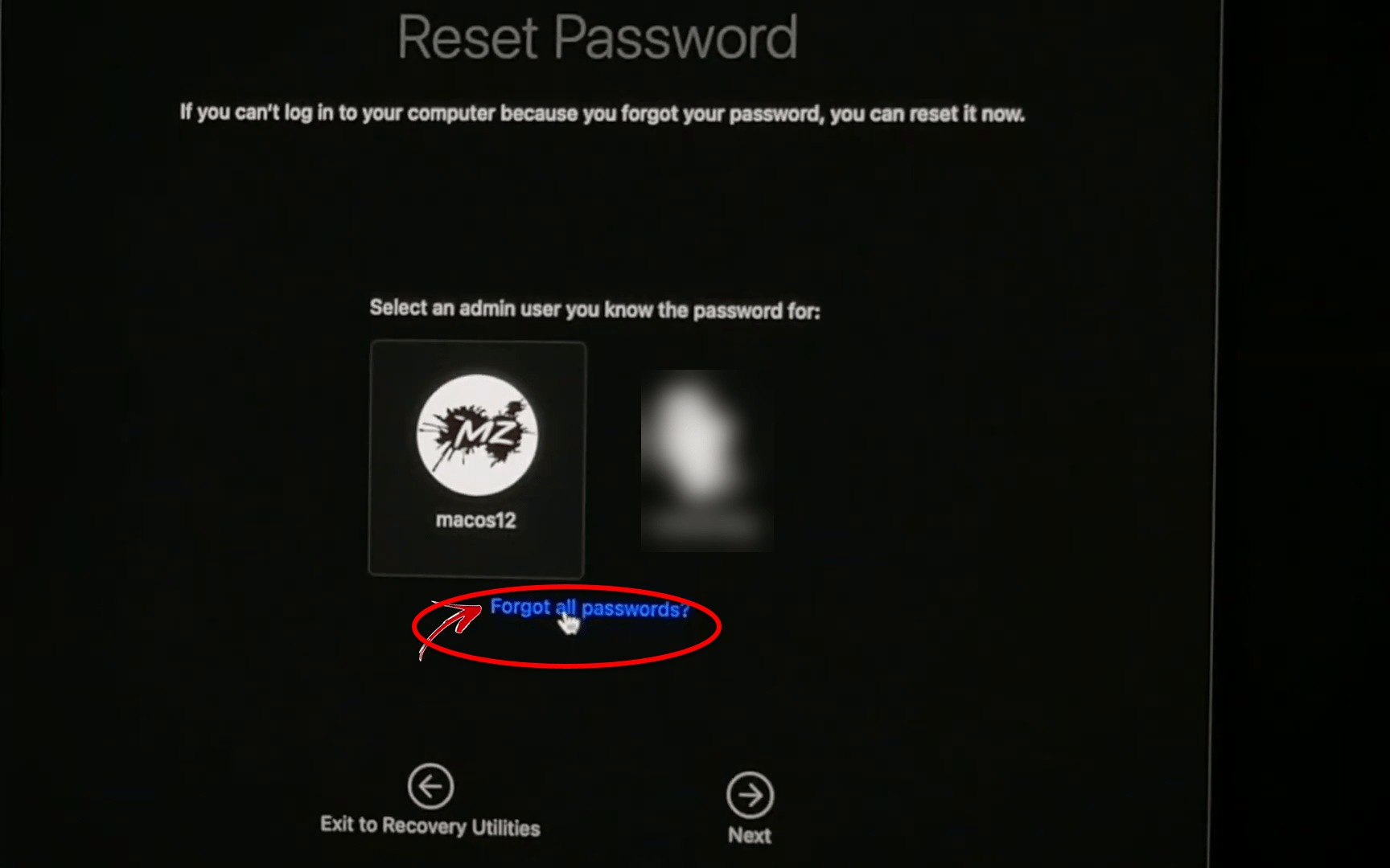 Forgot all passwords